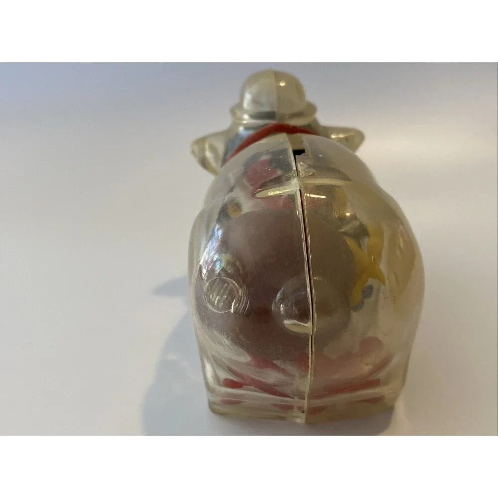 Vintage Plastic Piggy Bank Full Of Jacks Game 2 Bouncy Balls Pick Up Jacks Old